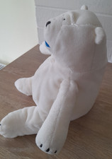 Clean Birdseye Clarence The Polar Bear 8" Soft Toy Promotional Collectable 