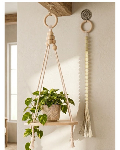 Boho set macrame - boho, shelf