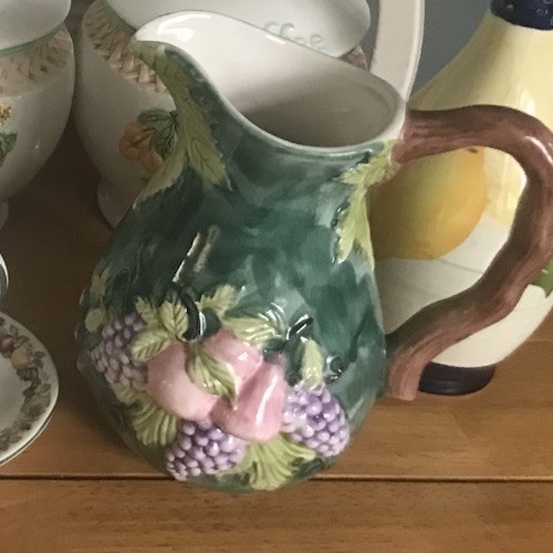 Jug with fruit design - jug,
