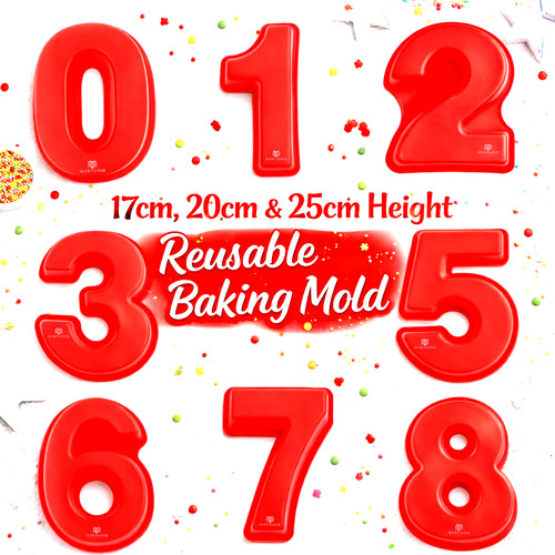 Number cake mould silicone - number,