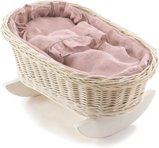 Wicker Doll Cradle Bed with