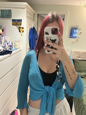 Blue Tie Knit Cardigan ONE