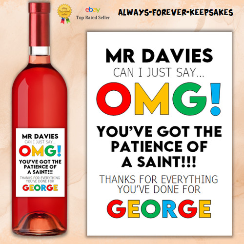 Personalised thank you teacher - you,