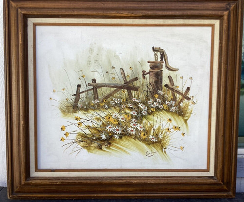 Vtg corbeau oil painting - vtg,