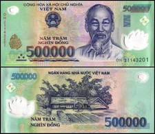 Vietnamese Dong 500K 500000 Polymer Banknote Vietnam VND Uncirculated UNC