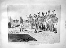 Original Old Antique Print