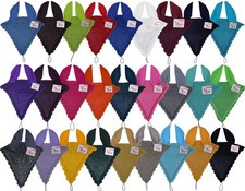 Horse Long Tie Down Fly Hood Fly Veil Ear Bonnet Flyveil Net Handmade by zainee