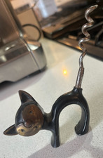 Vintage 1950s English Made Brass Cat Corkscrew Tail Walter Bosse Style Reg 87545