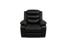 Black leather recliner corner - leather,