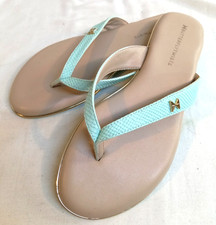 Butterfly Twists Lola Flip Flops Thongs Slip On Faux Snake Skin Mint UK 4 BNIB