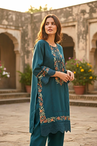 Women teal embroidered - women’s,