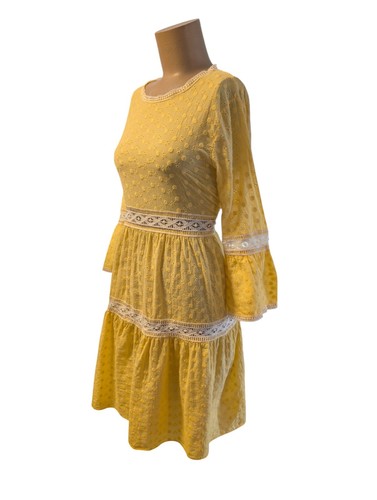 Yellow eyelet lace - eyelet,