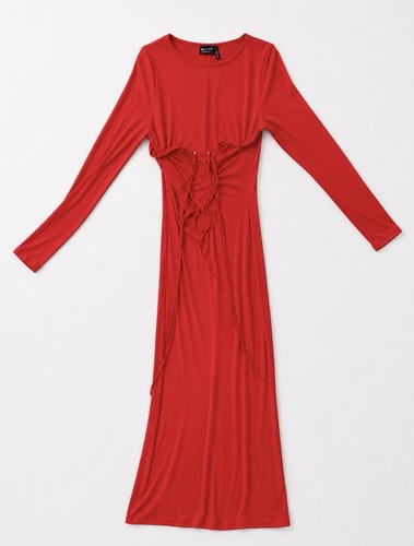 Asos design red ruched lace - design,