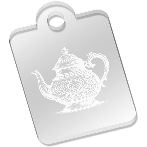 Fancy teapot acrylic keyring - 'fancy,