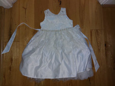 6 years American Princess white wedding brides maid christening dress