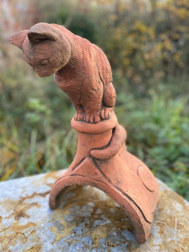 Curious cat roof - cat, finial