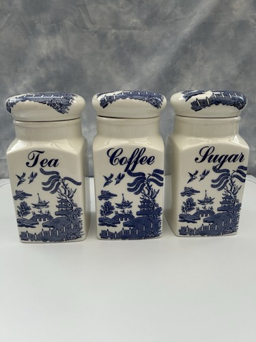 Regal blue willow ceramic jar - regal,