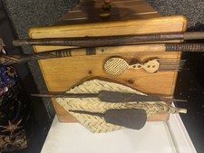 Selection Of African Carved items includes hair brush sticks etc 