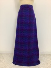 Vintage 60s Doublescotch skirt Scottish wool A-line striped mod scooter maxi #V3