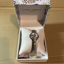 Laura Ashley Kate Petite Silver Stretch Band Watch Brand New In Box