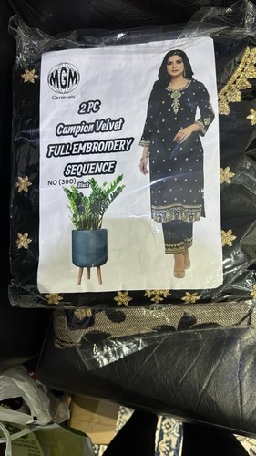 Asian dresses 2pc velvet - asian,