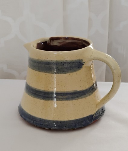 Vintage studio art pottery jug - vintage,