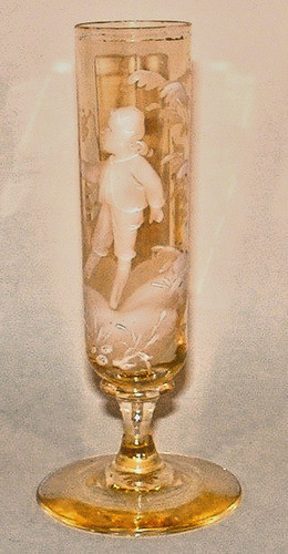 Antique orange mary gregory - orange,