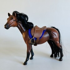 Grand Champions Horse Bay Standing Figure Marchon 1995 Toy + Saddle