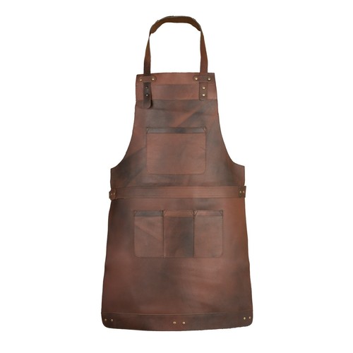 Full grain leather apron - grain,
