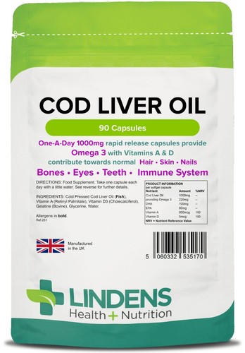 Cod liver oil - 1000mg, 90