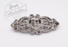 925 Silver Art Deco Rhinestone