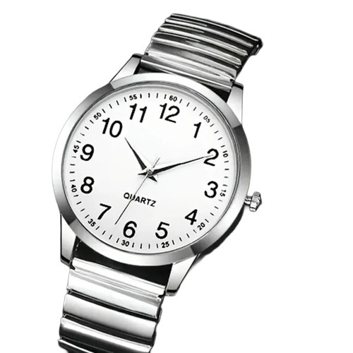 Men simple basic white dial - men's,