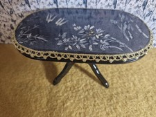 DollHouse Furniture 1.12th  chinoiserie  hand painted decorated table black 