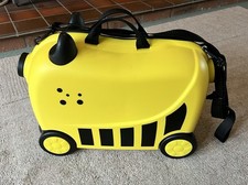 Yellow Bee Trunki Ride-On Suitcase With Strap for Kids