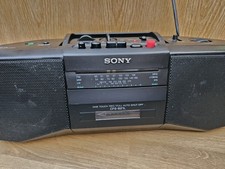 Sony CFS-B21L Portable Stereo Boombox Cassette Radio Recorder 
