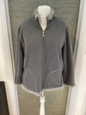 COTSWOLD 2XL Jacket Chunky GREY Fur Trim THICK COTSWOLD Coat Pockets 60in REDUCE