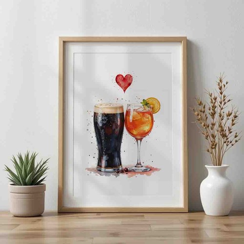 Print guinness and aperol - print,