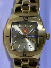 Manchester United Gold watch Limited Edition All Stainless Steel Barrel Shape