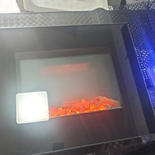 KINGFISHER FLAME EFFECT  LOG  GLASS  WALL MOUNTED ELECTRIC FIRE