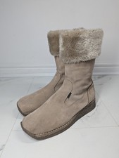 PICNIC Beige Suede Ankle Boots