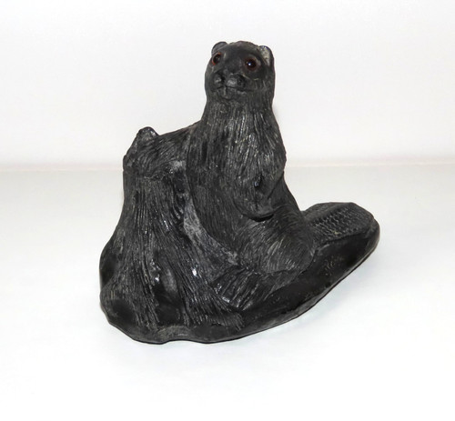 Soapstone otter beaver - soapstone, (?)