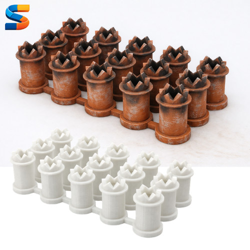 Set round base chimney - set,
