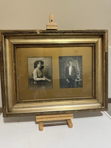 Antique edwardian couple - edwardian,