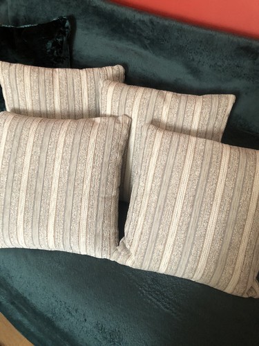 Grey taupe striped sofa - x,