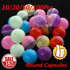 10/20/50/100Pcs PP Vending Machine Empty Round Toy Capsules Tool NEW~ δы а✨ B5P6
