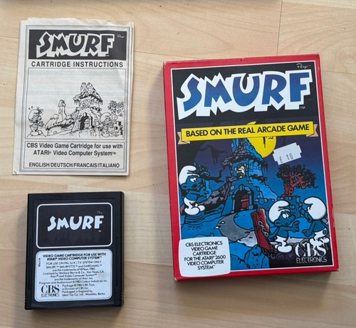 Vintage atari 2600 smurf game - vintage,