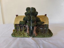 Pair of Vintage Cottage Bookends House and Tree Book Ends