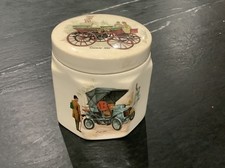 Frank Cooper's Oxford Marmalade Ceramic Pot Sandland Ware Vintage Victorian Cars