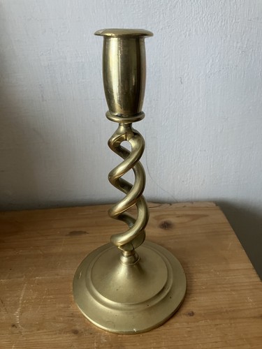 Brass candlestick candle - brass,