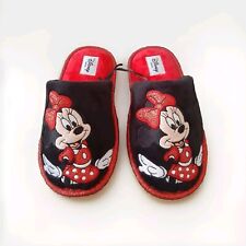 Disney Ladies Women Minnie Mouse Cozy Home Slippers Indoor Slip On Mule Gift